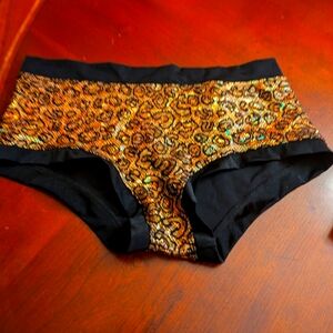 Artista Active Brown Hot Pants, Pole Shorts, Size XL